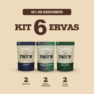 Kit 6 Ervas Pura Folha / Menta Stronger / Burrito